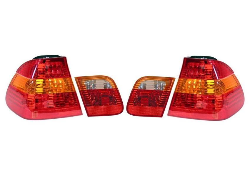 BMW Tail Light Kit - Driver and Passenger Side Inner and Outer (Yellow Trun Signal) 63216946534 - ULO 2858247KIT